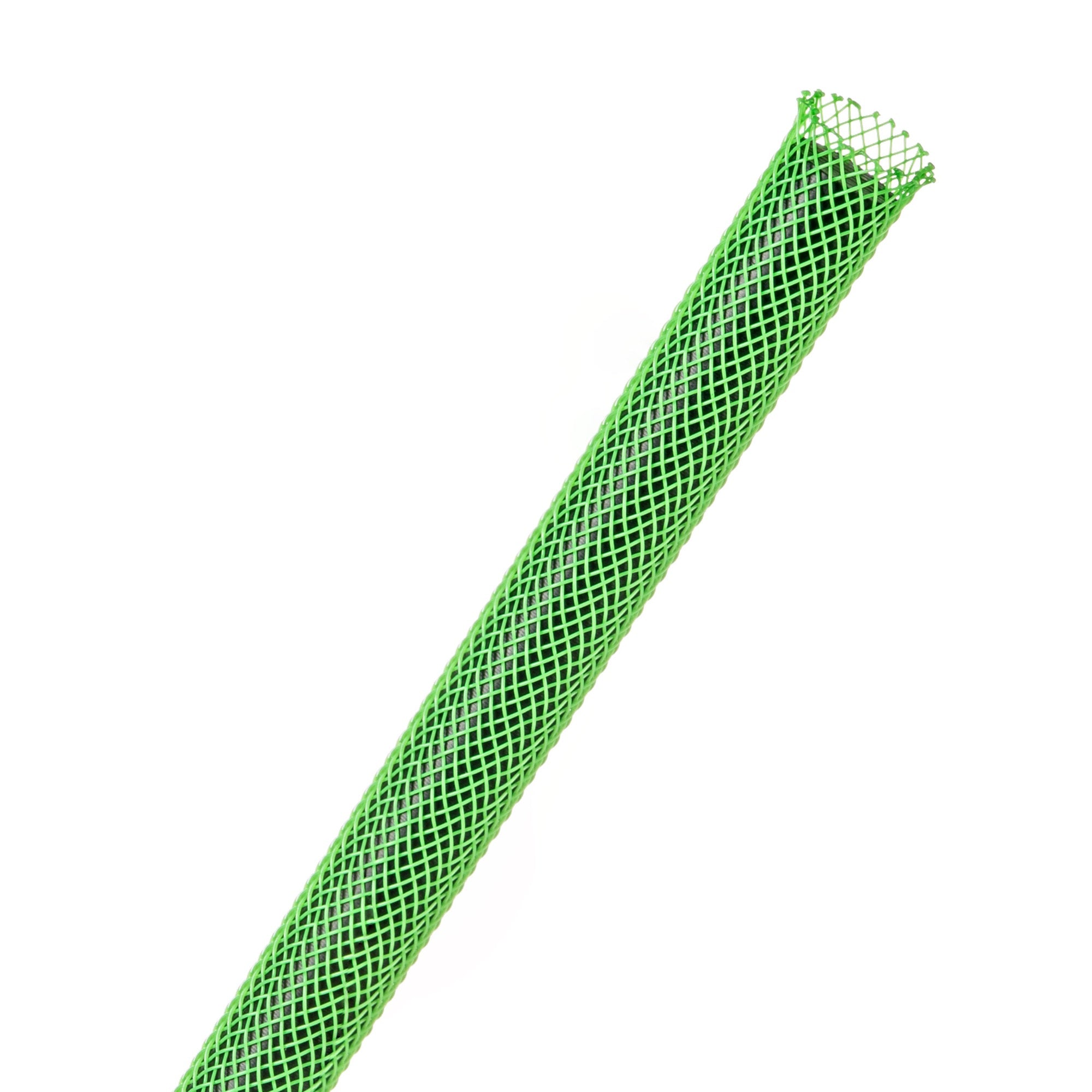 Techflex Flexo PET Expandable Braided Sleeving (1/4" Neon Green, By the Foot)