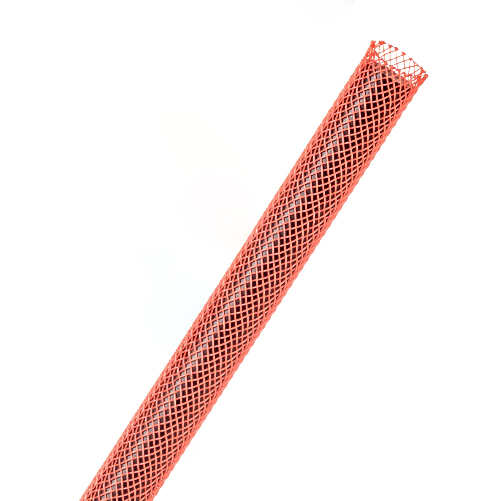 Techflex Flexo PET Expandable Braided Sleeving (1/4" Neon Red, By the Foot)