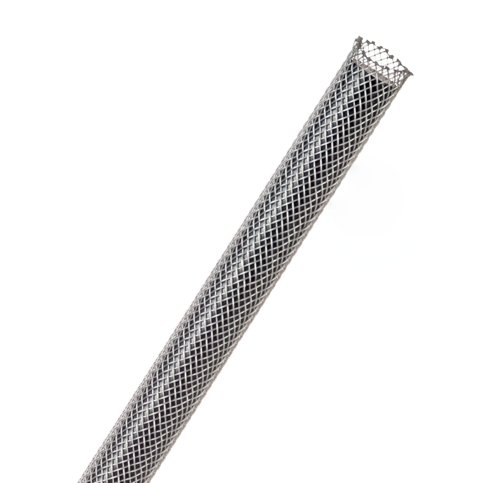 Techflex Flexo PET Expandable Braided Sleeving (1/4" Platinum Grey, By the Foot)