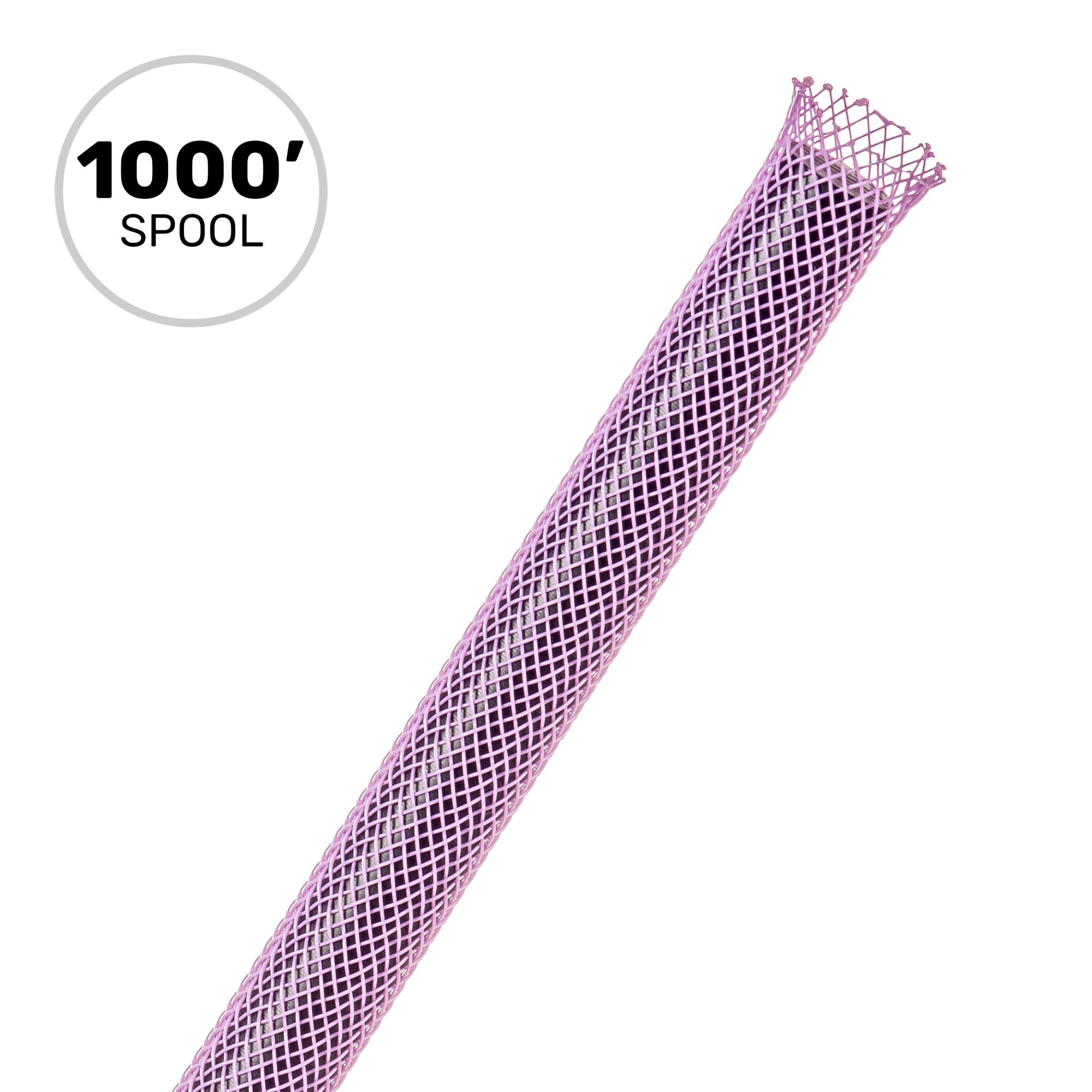 Techflex Flexo PET Expandable Braided Sleeving (1/4" Purple, 1000' Spool)