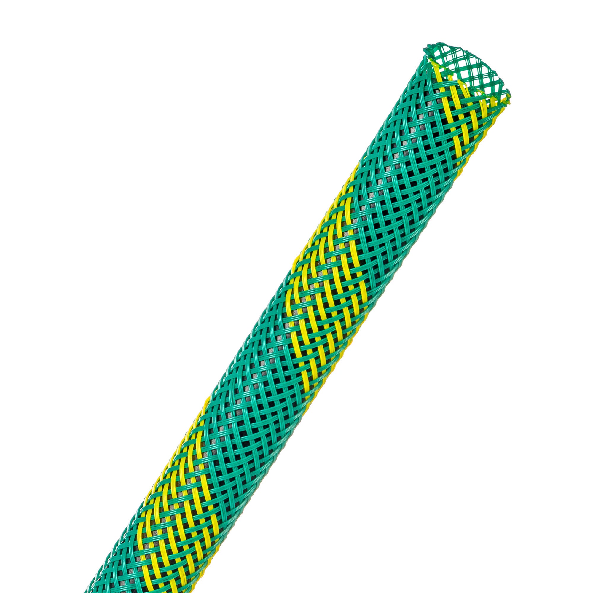 Techflex Flexo PET Expandable Braided Sleeving (3/8" Ground Stripe, 500' Spool)