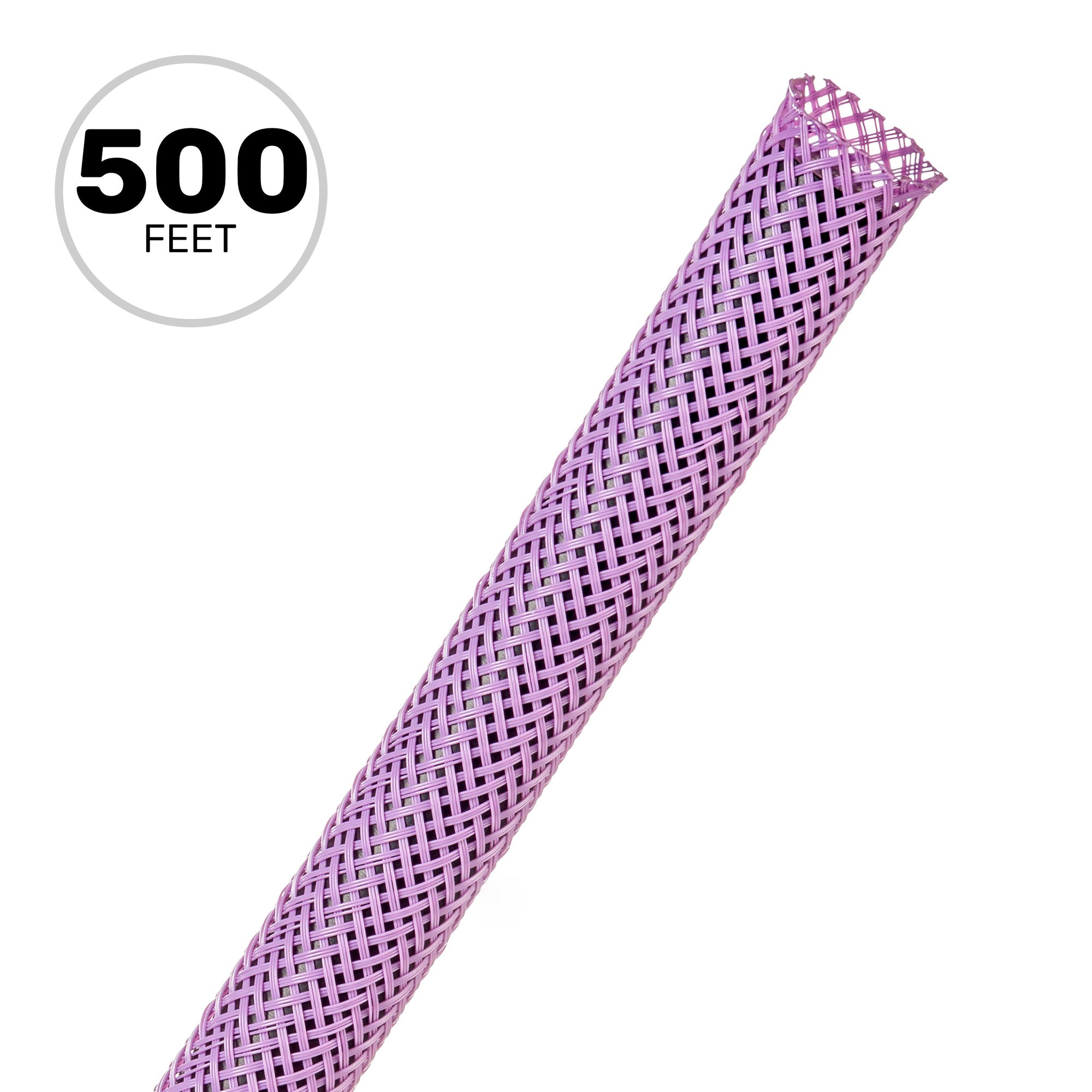 Techflex Flexo PET Expandable Braided Sleeving (3/8" Purple, 500' Spool)