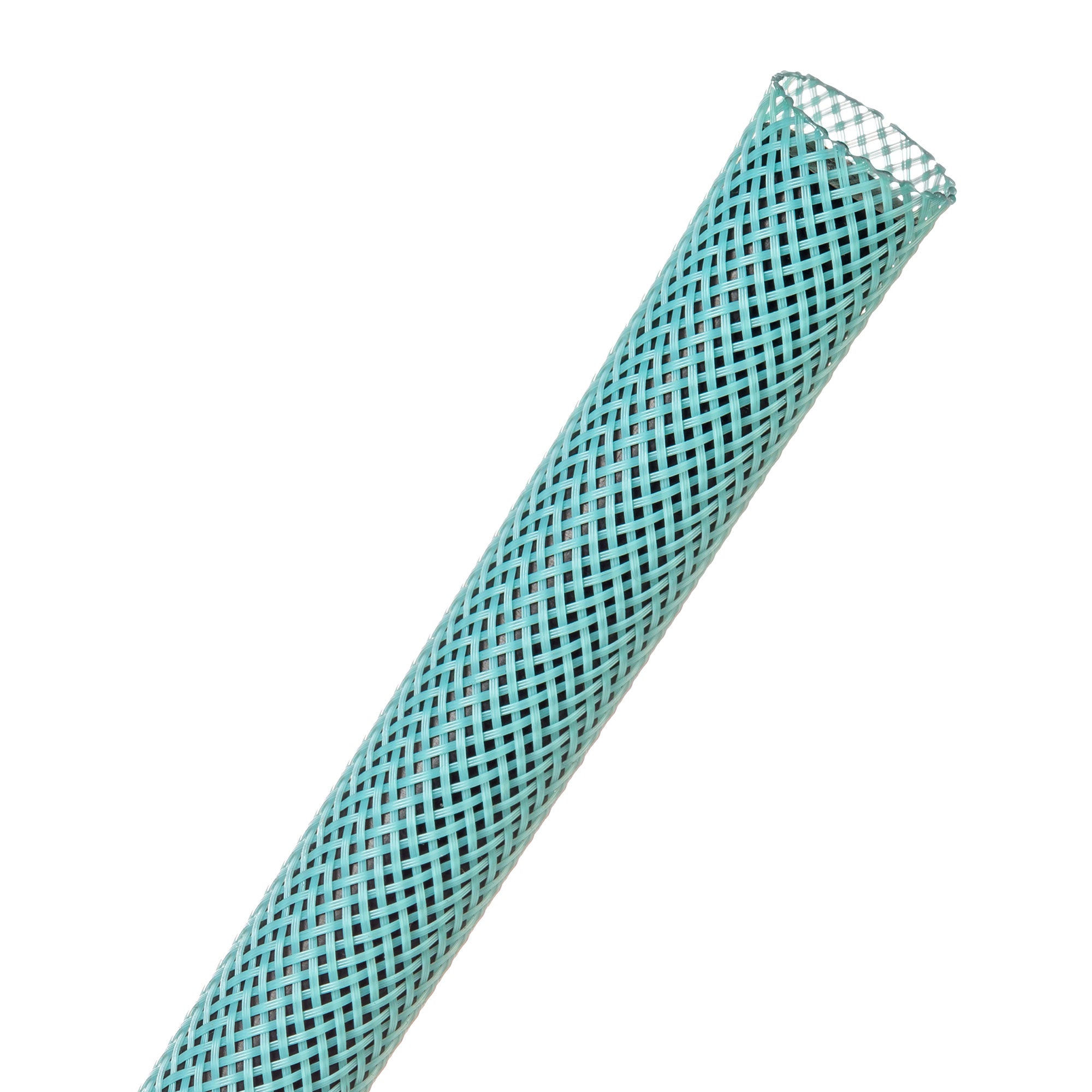 Techflex Flexo PET Expandable Braided Sleeving (1/2" Aqua Blue, 500' Spool)