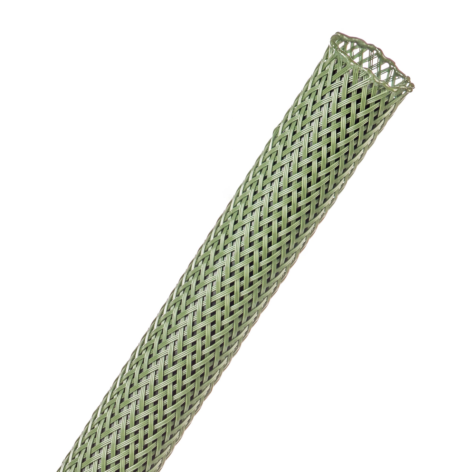 Techflex Flexo PET Expandable Braided Sleeving (1/2" Olive Drab OD Green, 500' Spool)