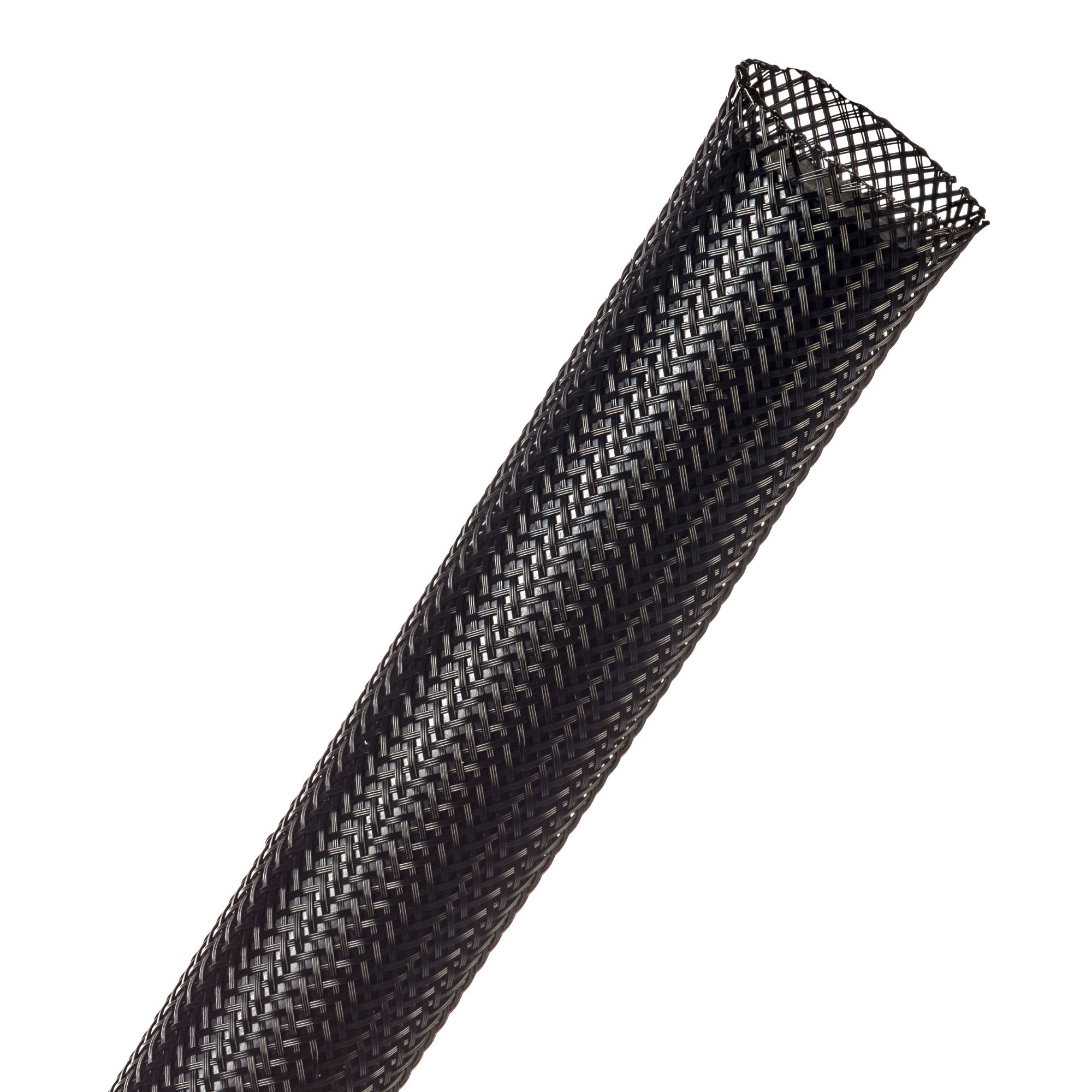 Techflex Flexo PET Expandable Braided Sleeving (3/4" Black, 250' Spool)