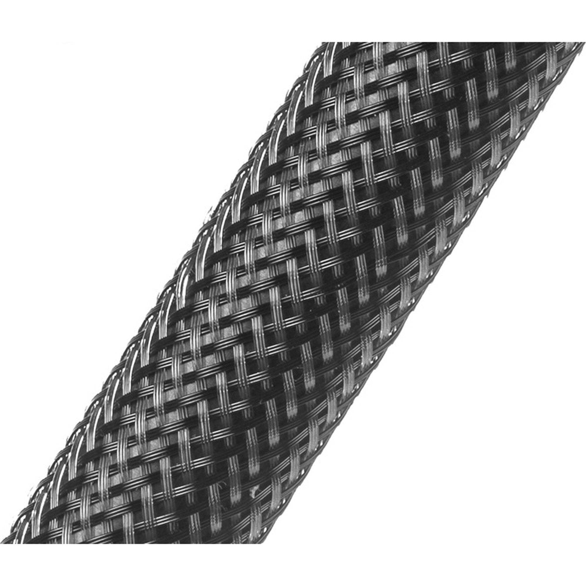 Techflex Flexo PET Expandable Braided Sleeving (1/4" Carbon, By the Foot)