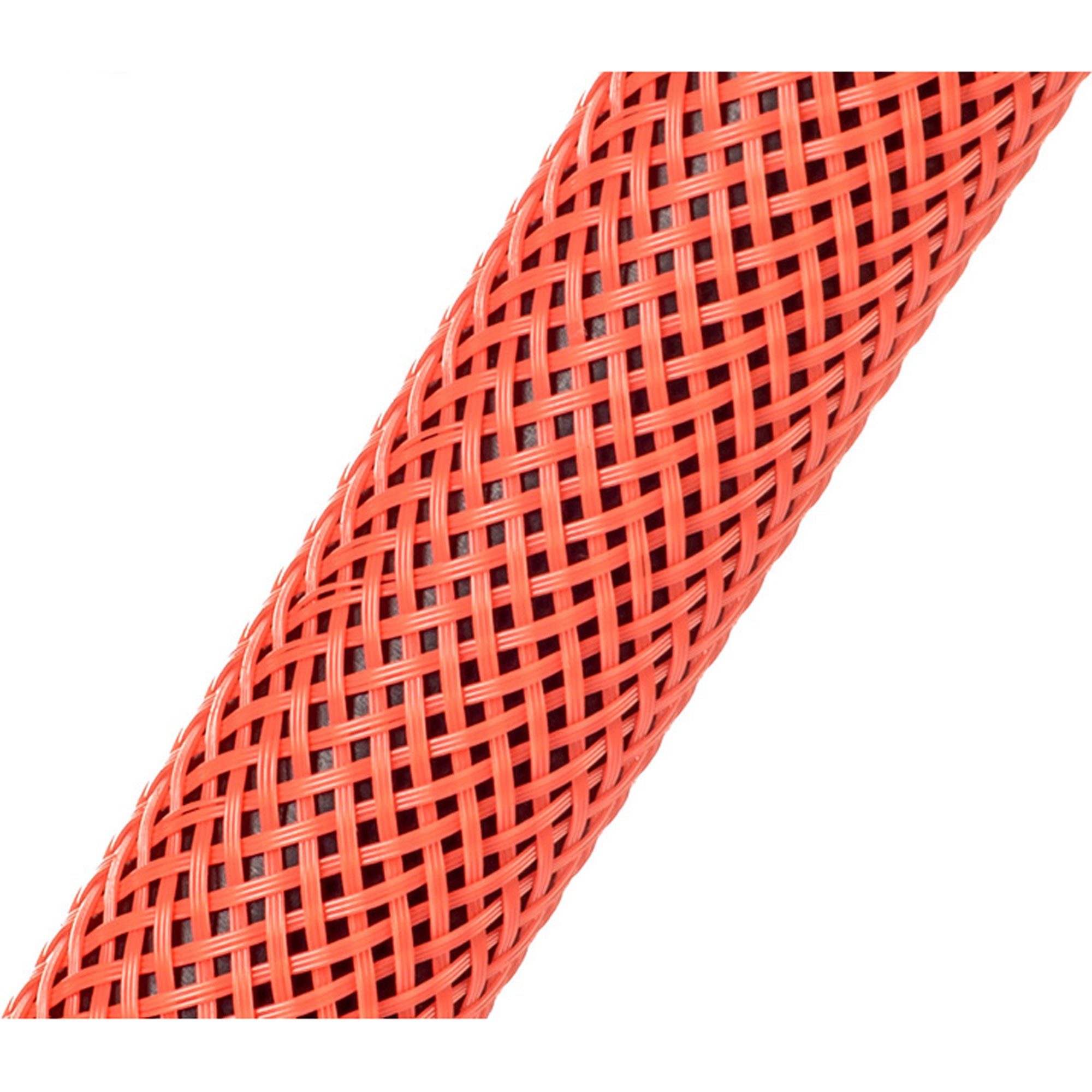 Techflex Flexo PET Expandable Braided Sleeving (1/4" Neon Red, By the Foot)