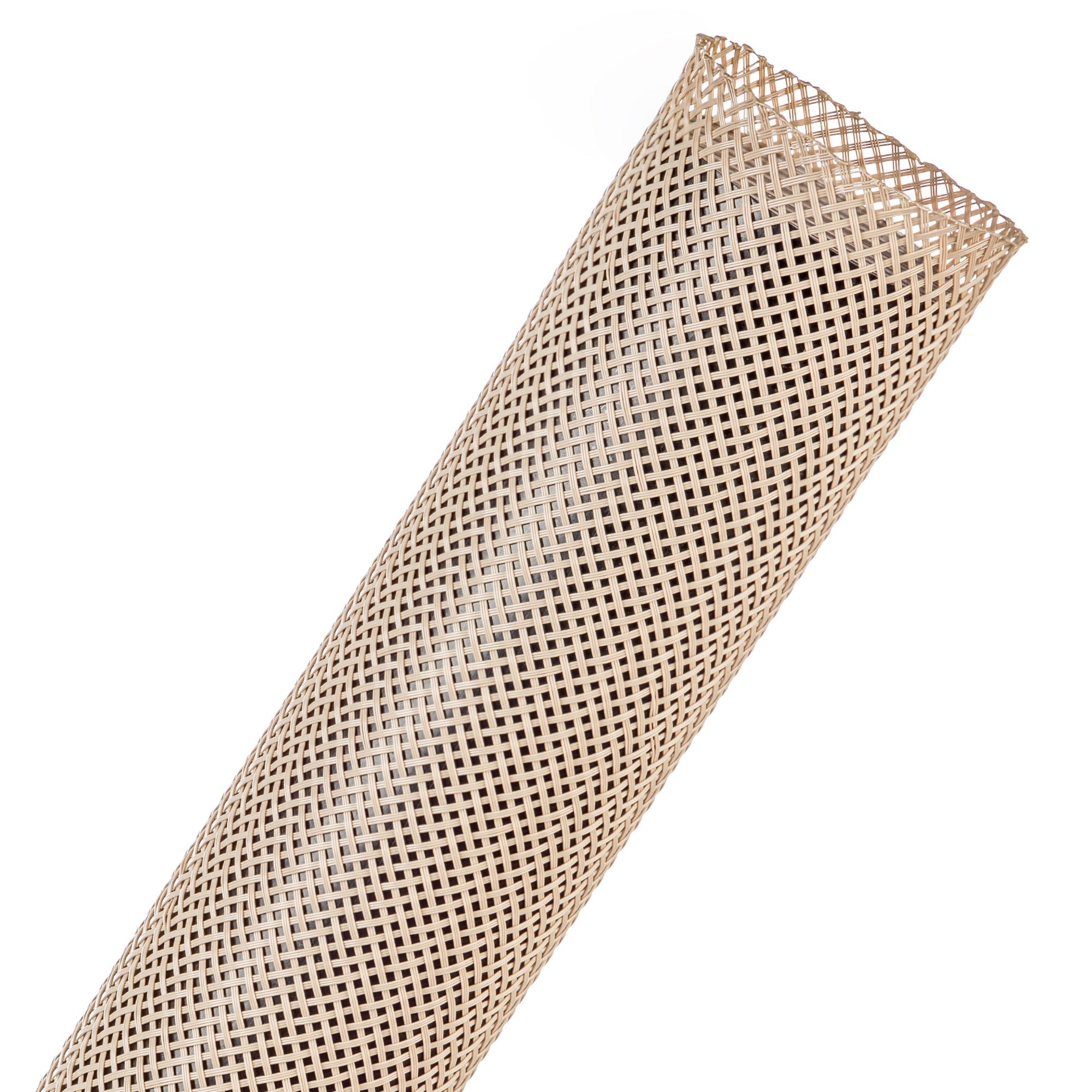 Techflex Flexo PET Expandable Braided Sleeving (1-1/4" Beige, 200' Spool)