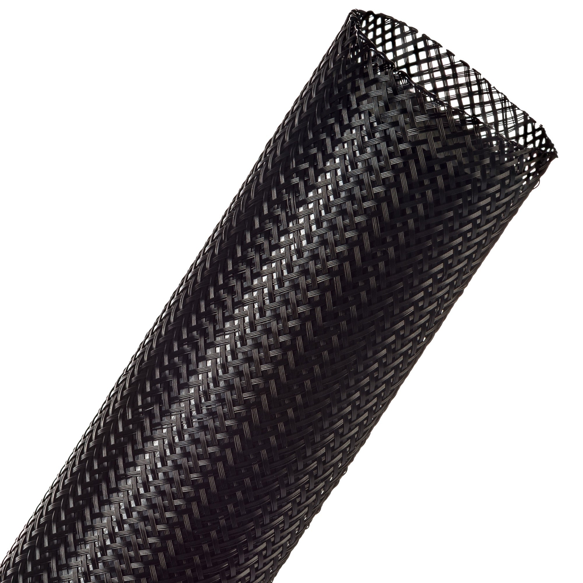 Techflex Flexo PET Expandable Braided Sleeving (1-1/2" Black, 200' Spool)