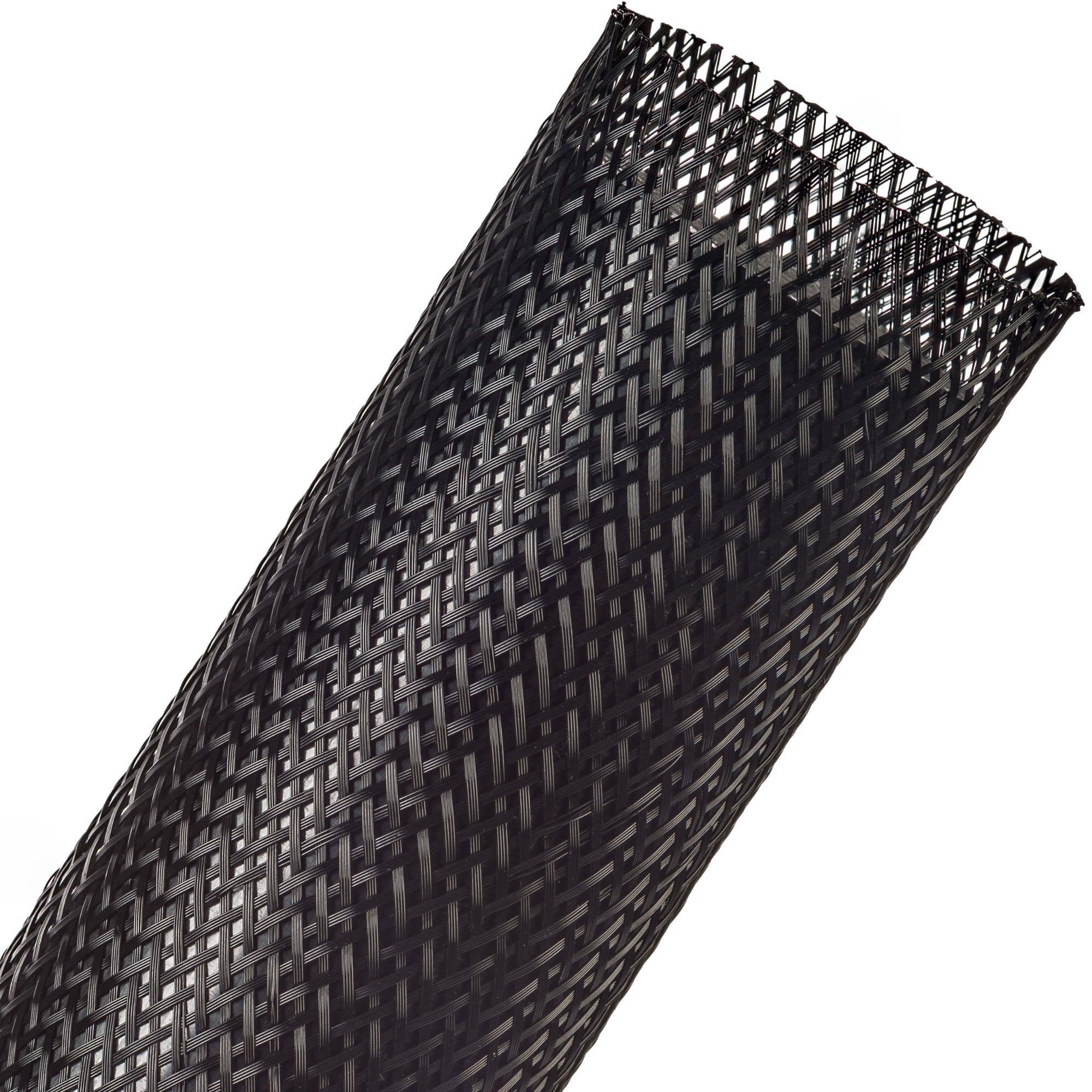 Techflex Flexo PET Expandable Braided Sleeving (2" Black, 200' Spool)