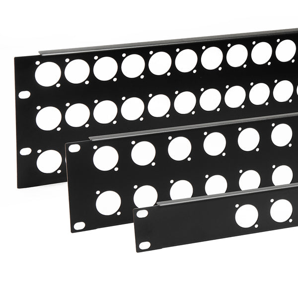 Penn Elcom R1269/1UK/08 Rack Panel Punched for Neutrik D-Style Connectors (1U, 8 Hole)