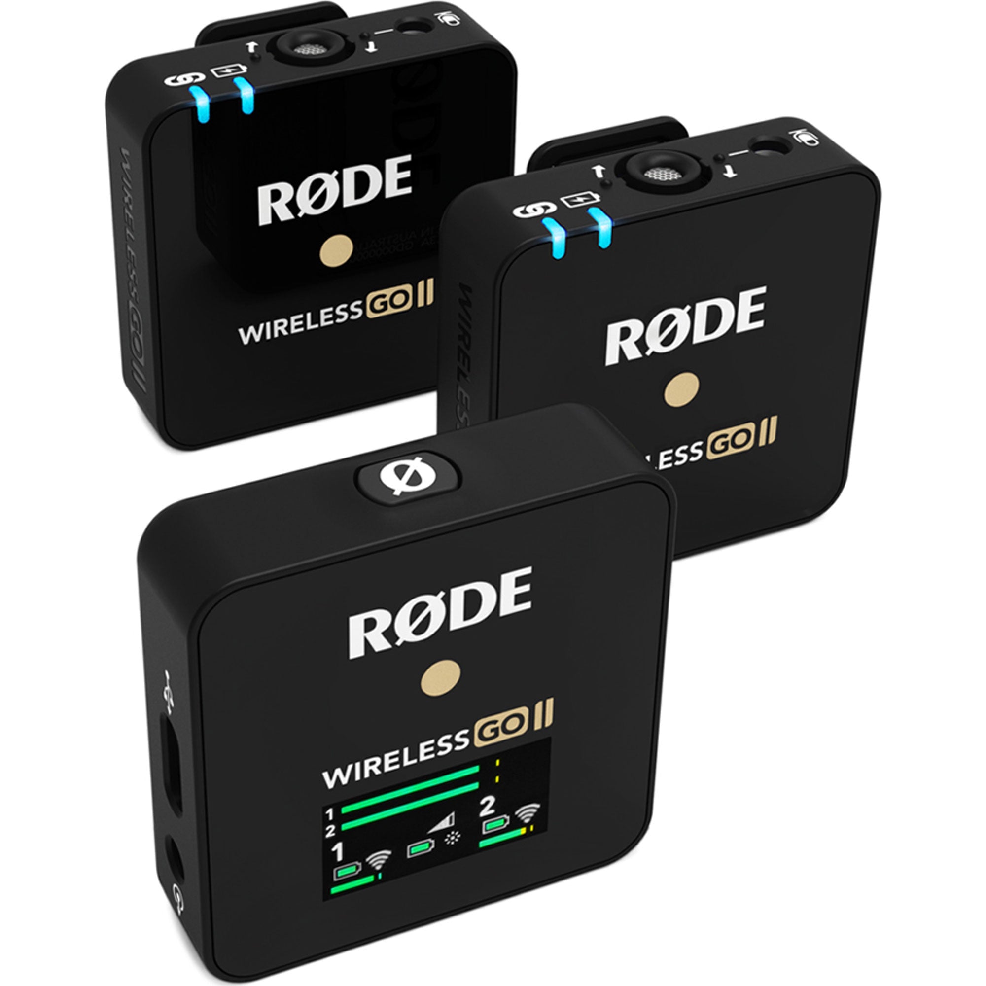 Rode Wireless GO II 2-Person Compact Digital Wireless Microphone System/Recorder (2.4 GHz, Black)