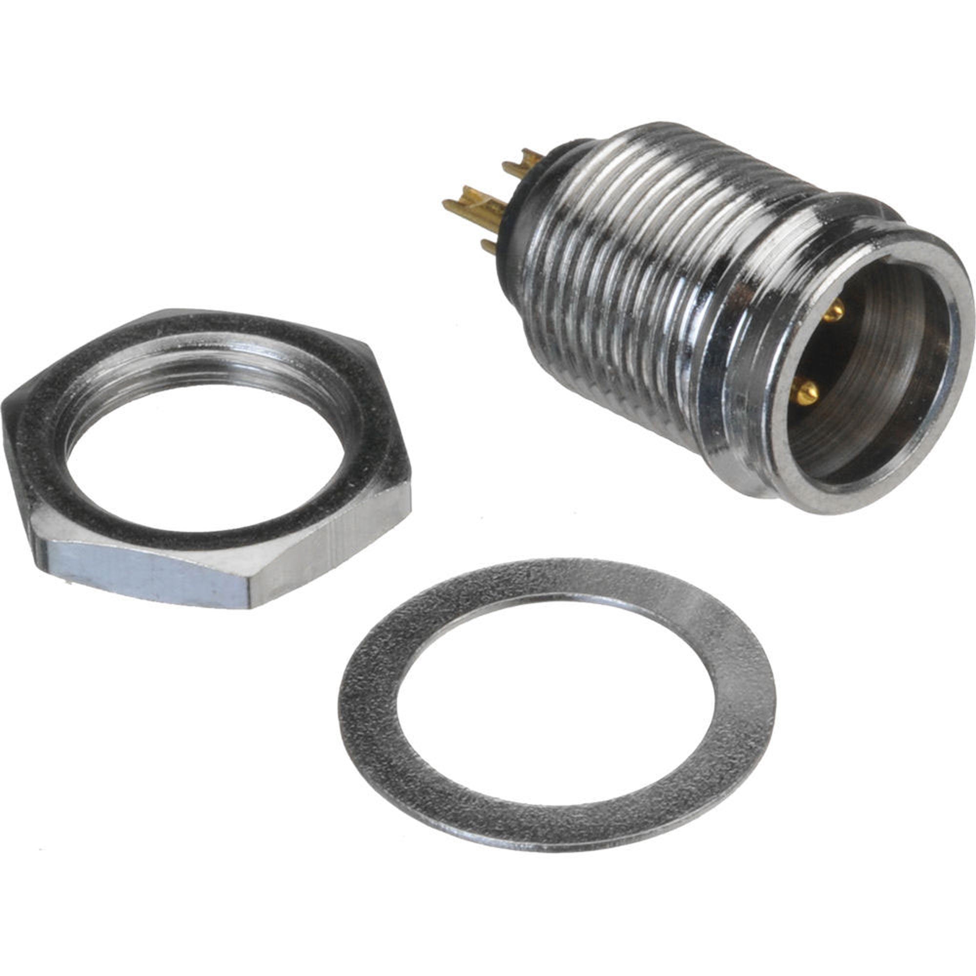 Neutrik Rean RT3MP Male 3-Pin Tiny XLR Chassis Connector (Nickel/Gold, Box of 100)