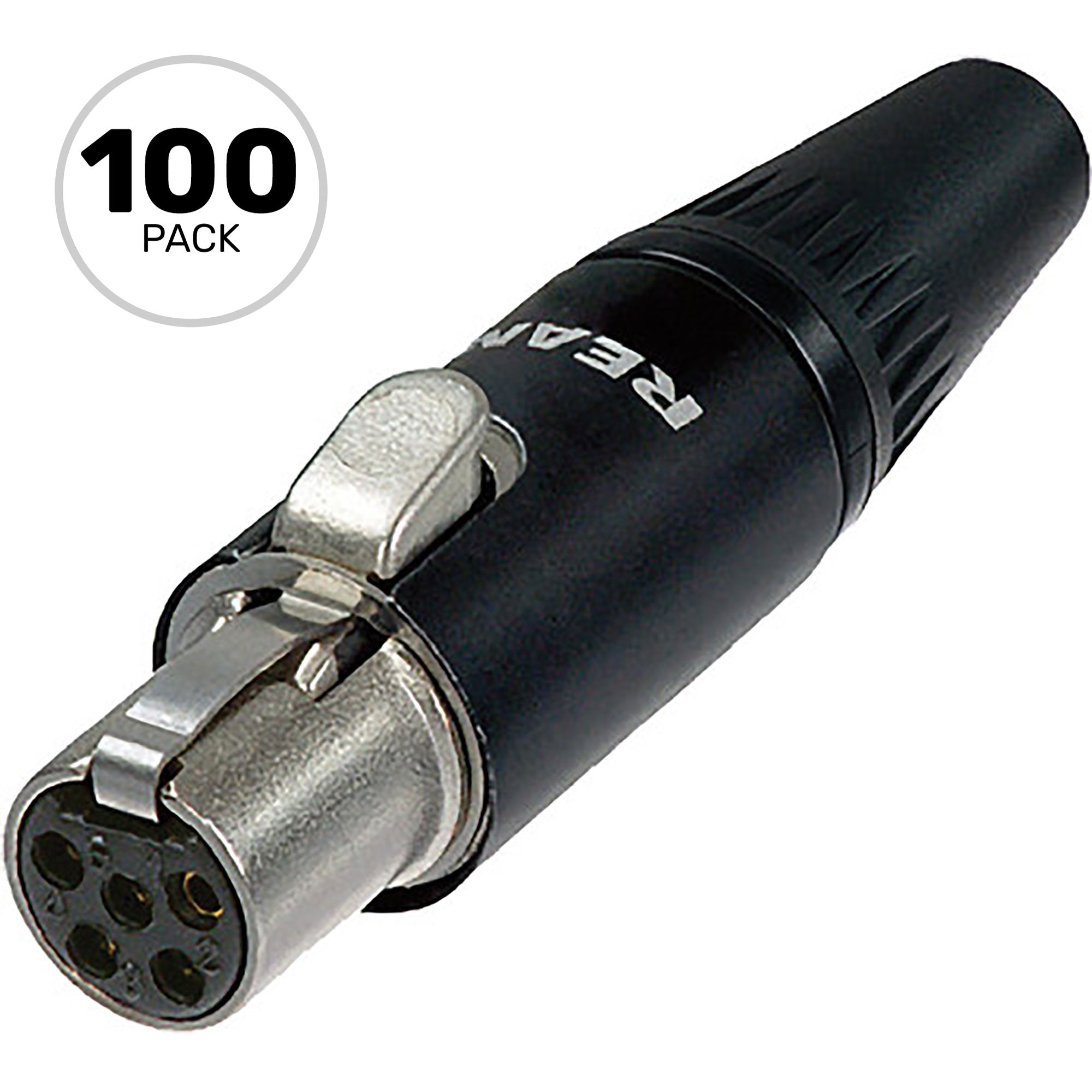 Neutrik Rean RT5FC-B Female 5-Pin Tiny XLR Connector (Black/Gold, Box of 100)