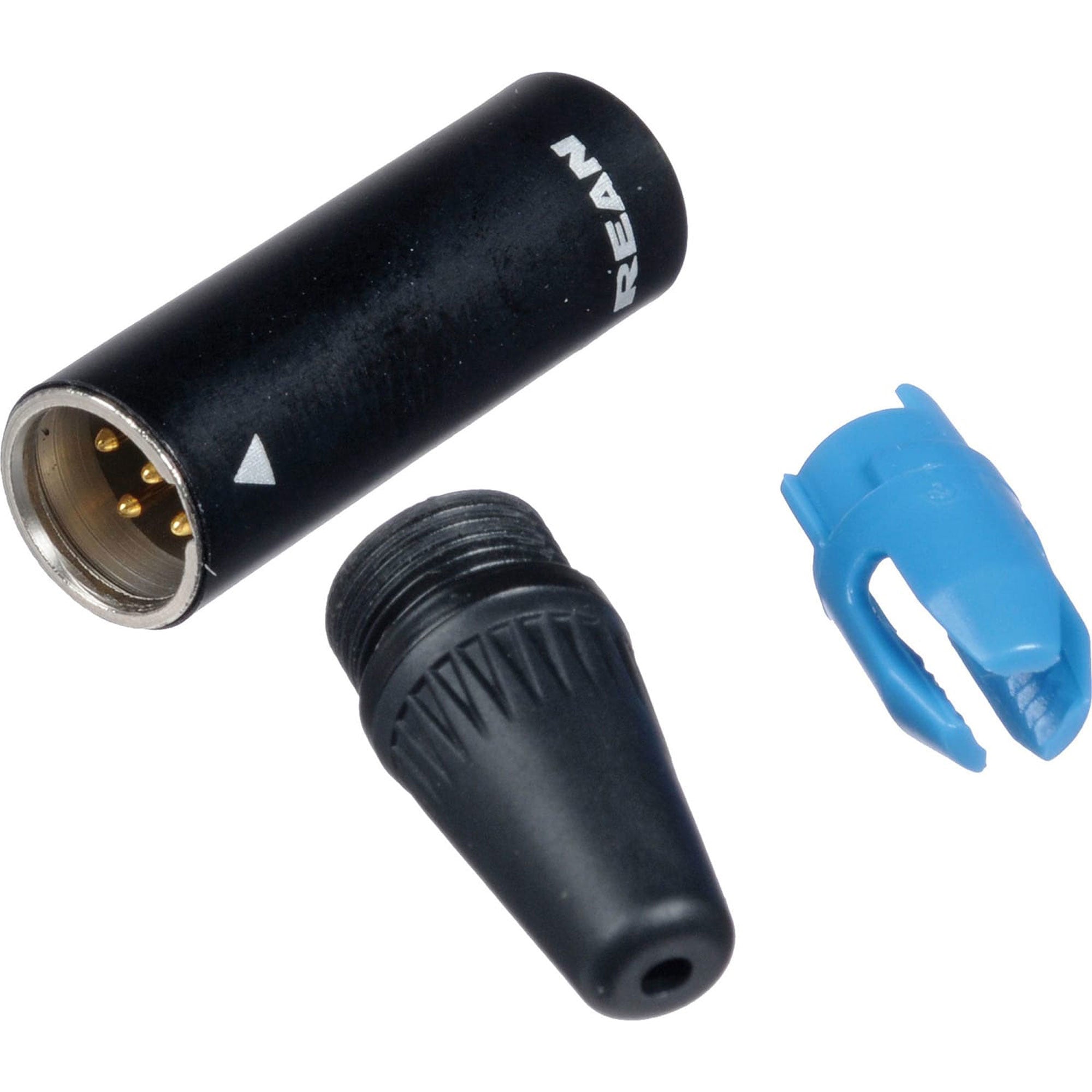 Neutrik Rean RT5MC-B Male 5-Pin Tiny XLR Connector (Black/Gold)