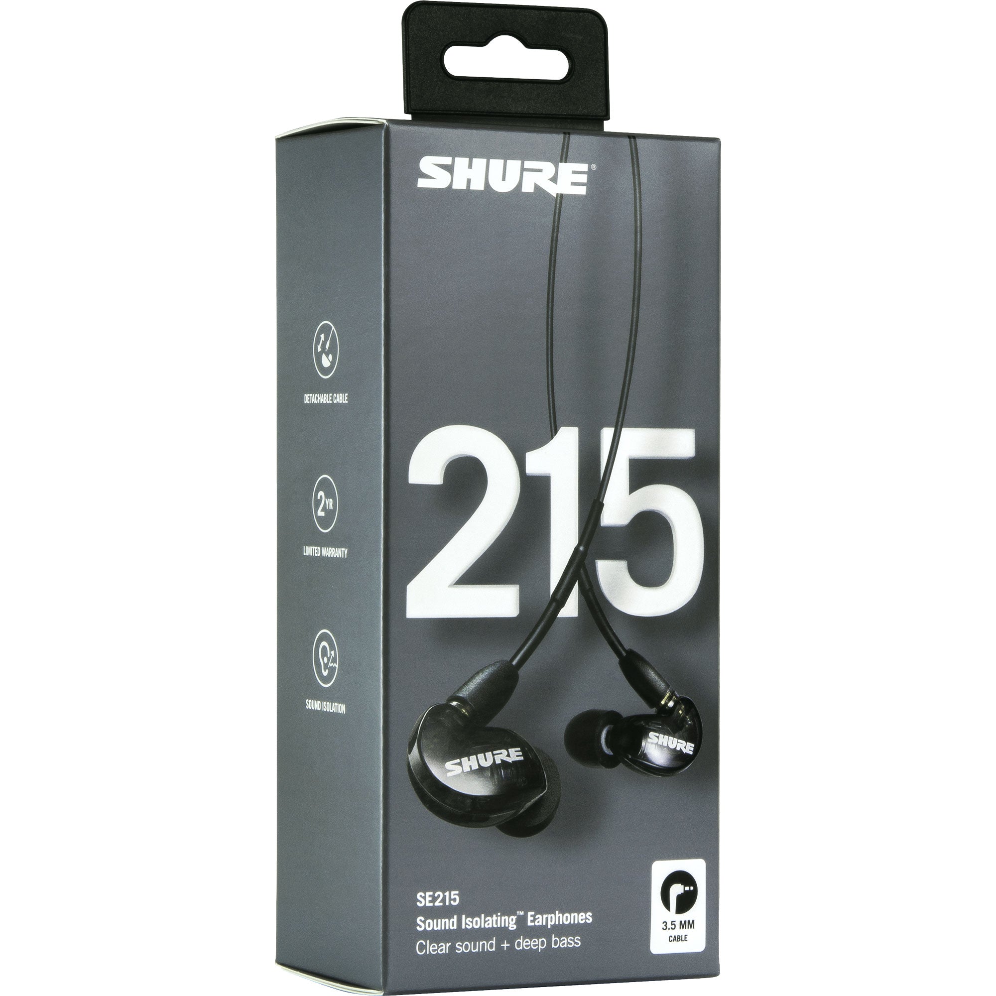 Shure SE215 Pro Professional Sound Isolating Earphones (Black)