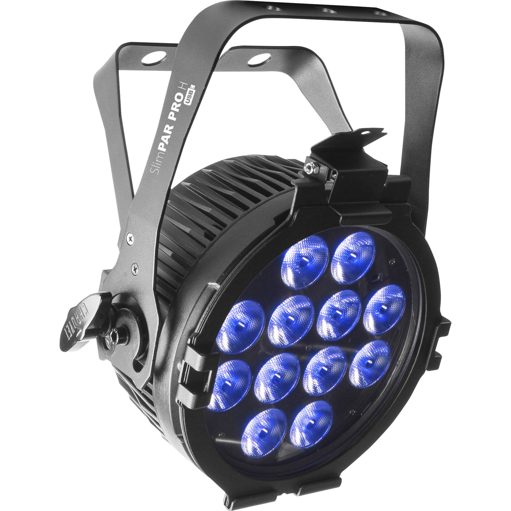 Chauvet DJ SlimPAR Pro H USB Low-Profile RGBAW+UV LED Par Wash Light Fixture (Black)