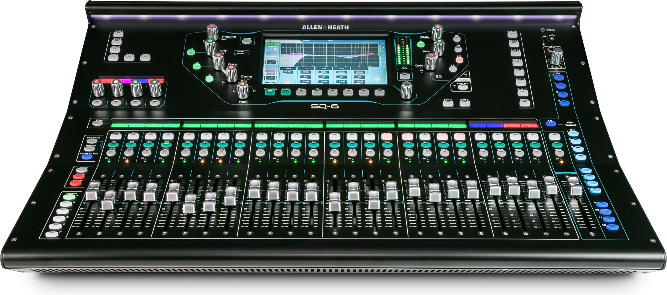 Allen & Heath SQ-6 48-Channel / 36-Bus Digital Mixer with 24+1 Motorized Faders