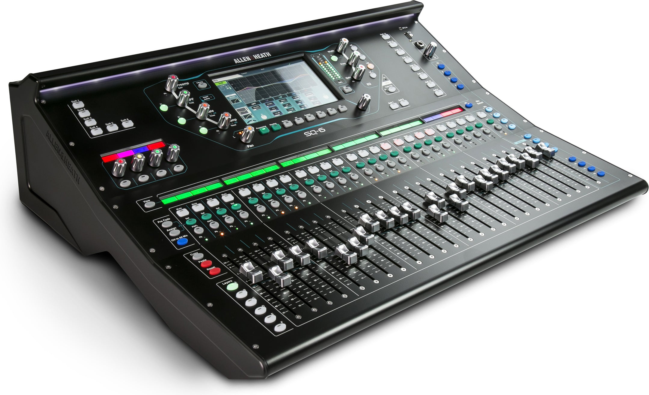 Allen & Heath SQ-6 48-Channel / 36-Bus Digital Mixer with 24+1 Motorized Faders