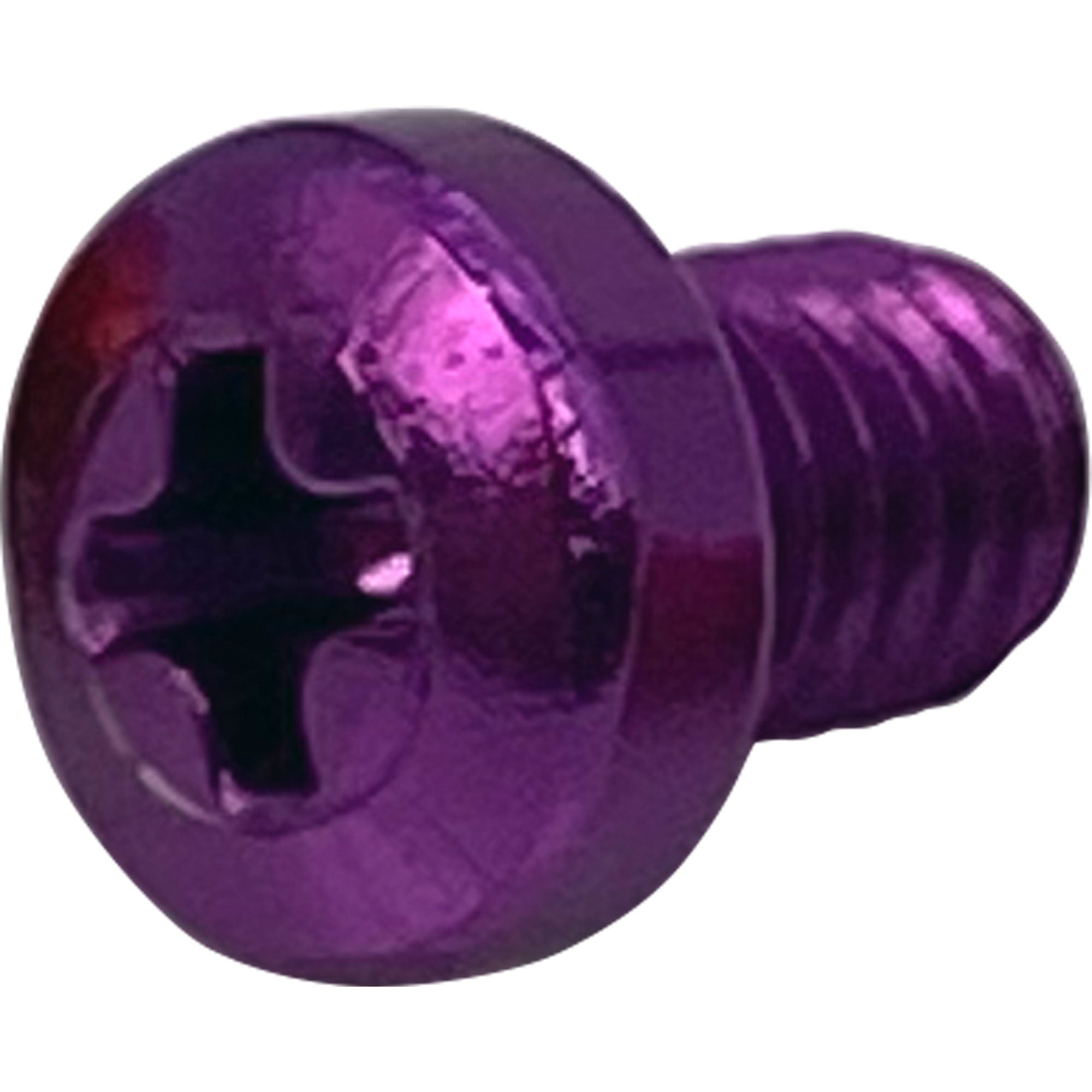 SquarePlug M3x4/P Anodized Aluminum M3x4 Color Coding Screw (Purple)