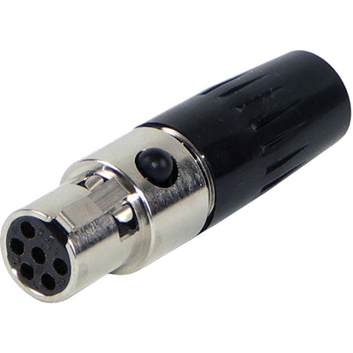 Switchcraft TA6FLX Female 6-Pin Tini-QG Mini-XLR Cable Connector for Large Cable (Nickel)