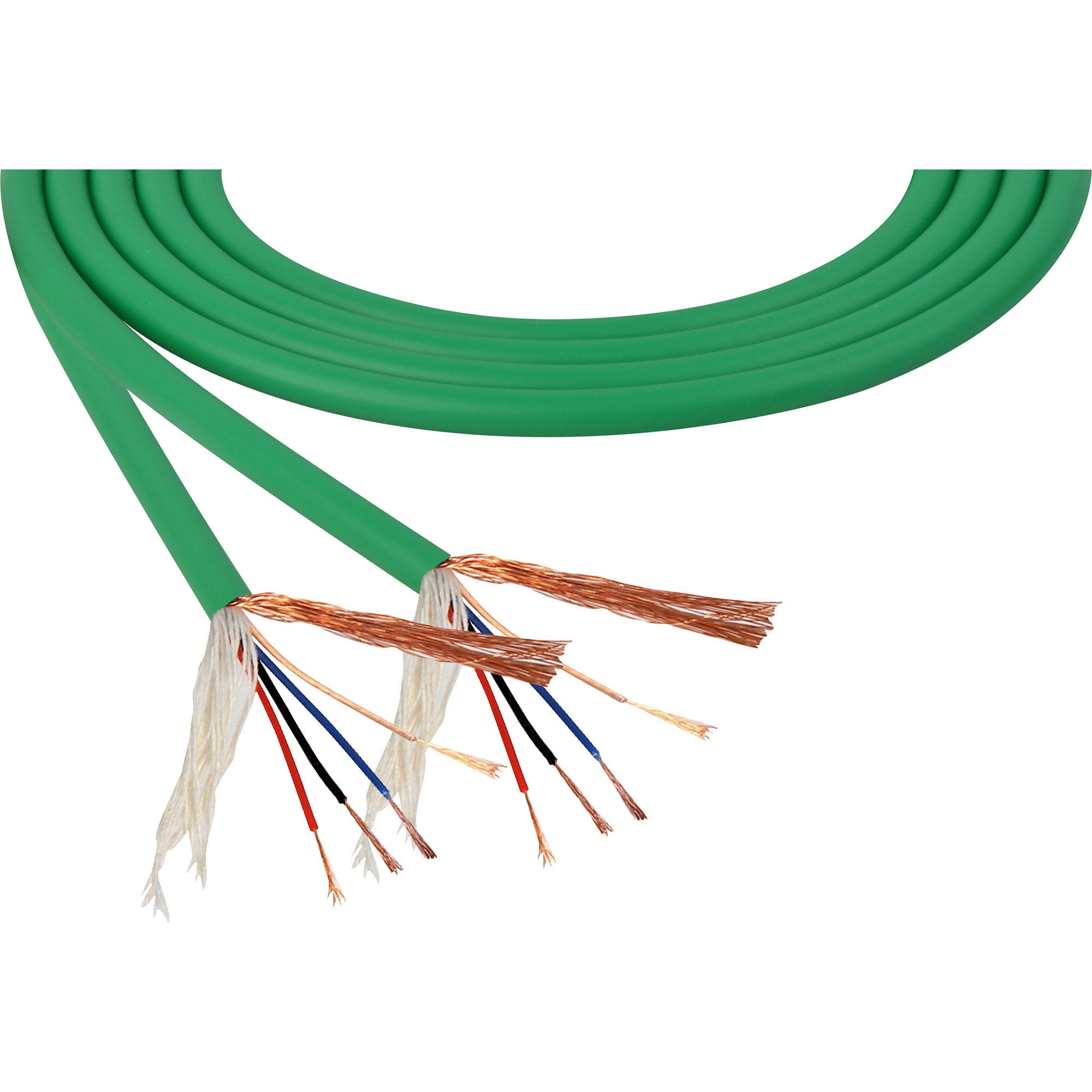 Mogami W2893 Miniature Neglex Quad Microphone Cable (Green, By the Foot)