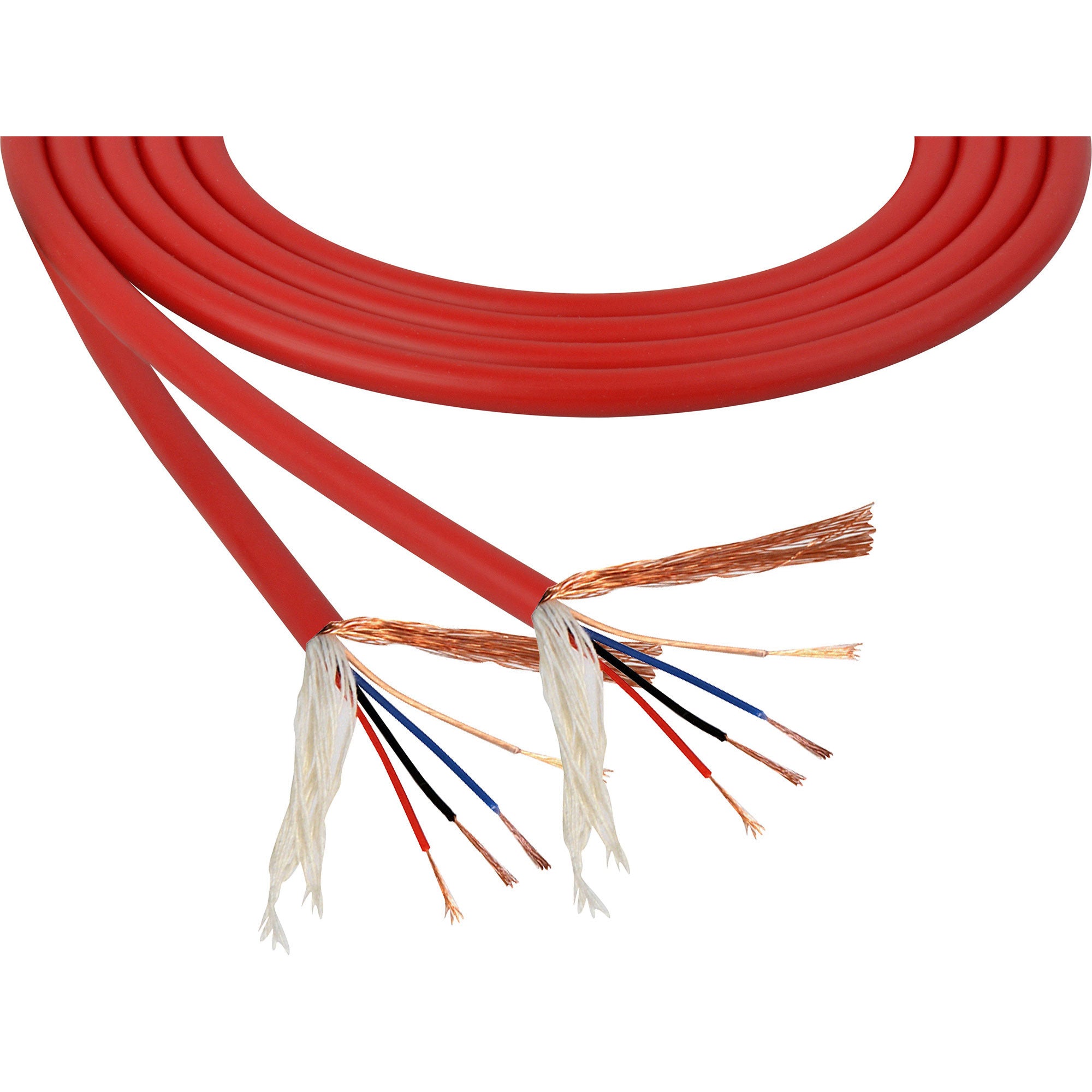 Mogami W2893 Miniature Neglex Quad Microphone Cable (Red, 328'/100m Roll)